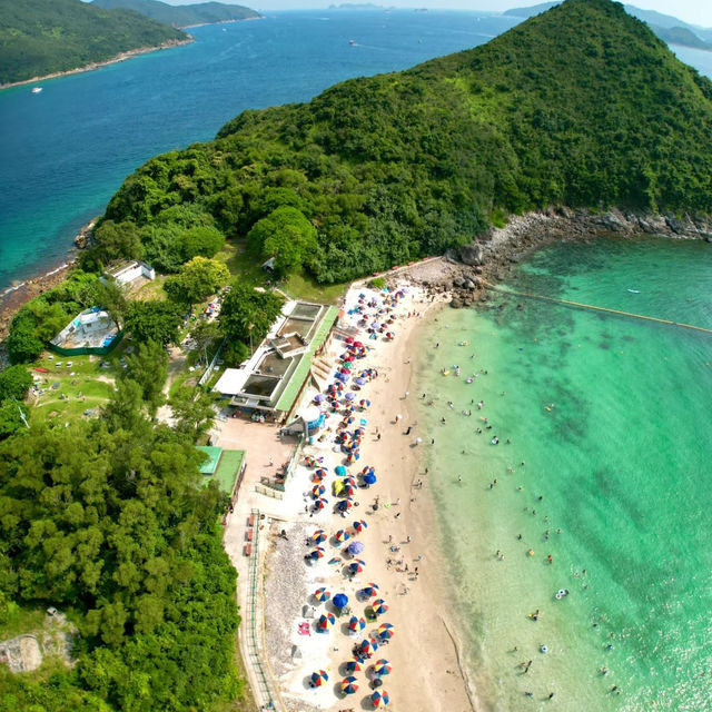 🏝️【西貢半月灣｜香港隱藏版玻璃海！果凍色海水靚到唔捨得走】