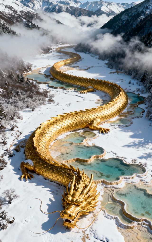【黃龍九寨溝初雪仙境】秋日限定冰雪奇緣，邂逅絕美冬韻畫卷！