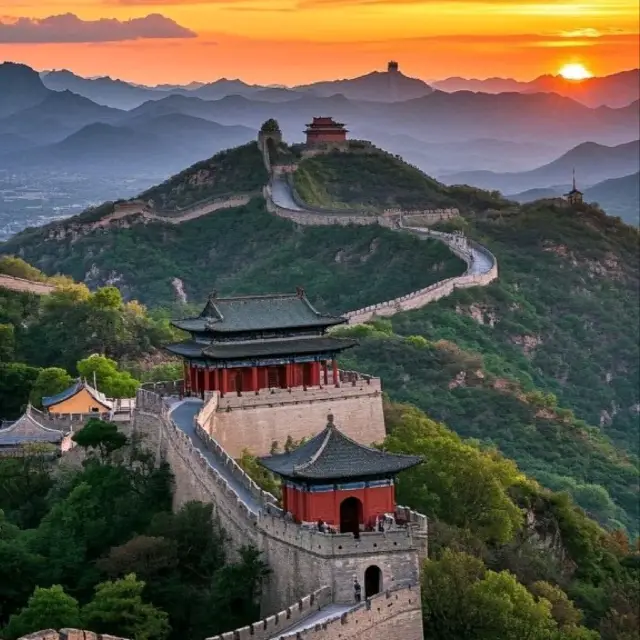 居庸關長城夕暮魔法,千年感動包圍著你