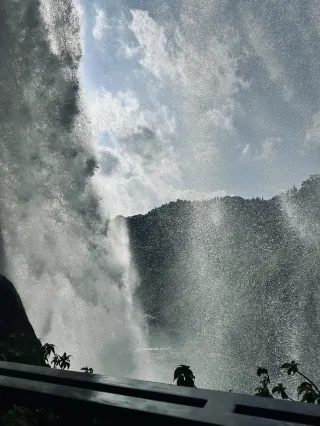 황과수에서 무지개와 함께 사진 찍기