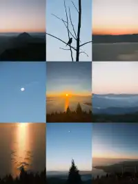 西山貓貓菁日出、晨霧、圓月