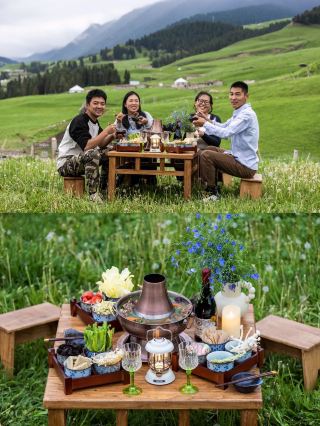 Qiongkushitai | Stay in a prairie cabin with a healing mountain and field view outside the window