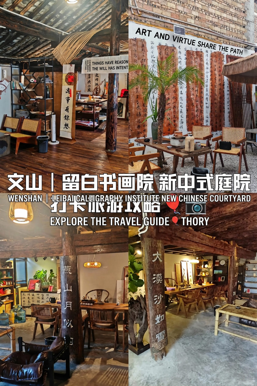 Navigation: Liubai Painting and Calligraphy Academy (Wenshan City, inside Fengbang Hotel) Admission: Free Opening Hours: 09:30-21:00