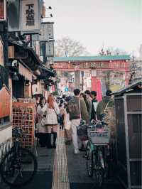 District with an atmosphere of old Tokyo