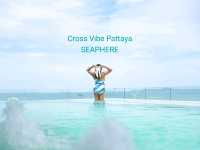 นอนชิลดูอาทิ​ตย์ตกทะเลบนrooftopที่Crossvibepattaya