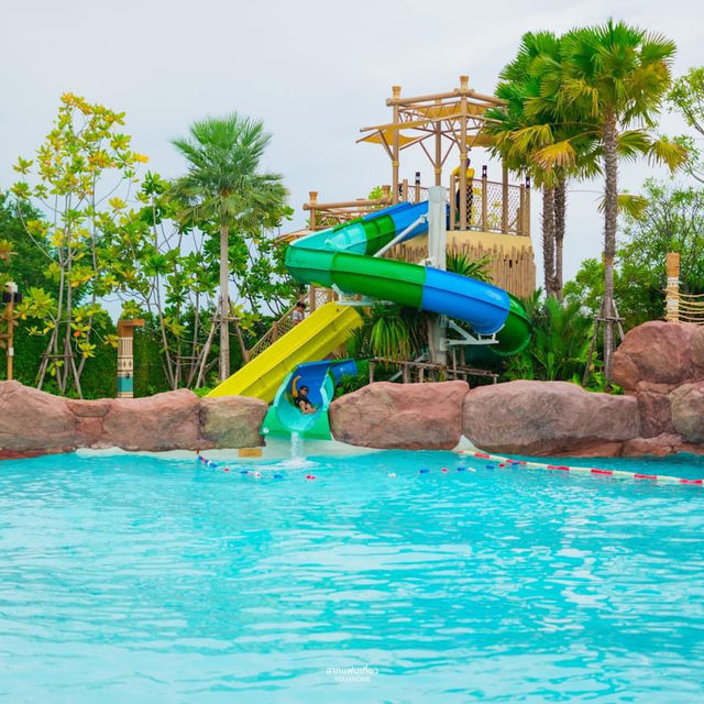 #ที่พักพัทยา เล่นสวนน้ำฟรี 💦