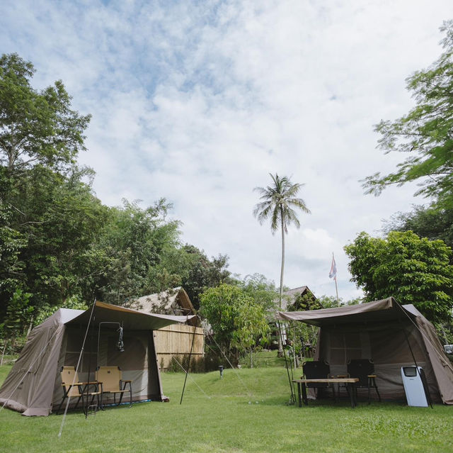  📍 💦🏕️บ้านไร่พอเพียง แคมป์ปิ้ง&คาเฟ่ 🚩
