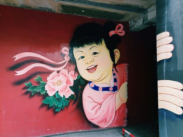 泰國曼谷市中心著名藝術墻繪壁畫景點：Dragon town，精美中華文化藝術墻繪壁畫，復古建築，適合打卡拍照📸