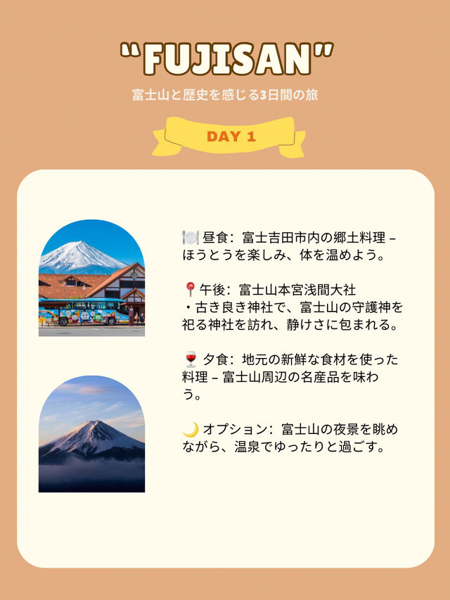 富士山と歴史を感じる3日間の旅
