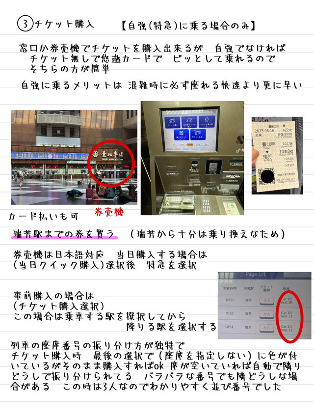 台北から十分までの電車の乗り方とチケットの買い方