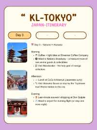 Malaysia to Tokyo : best spot itinerary 
