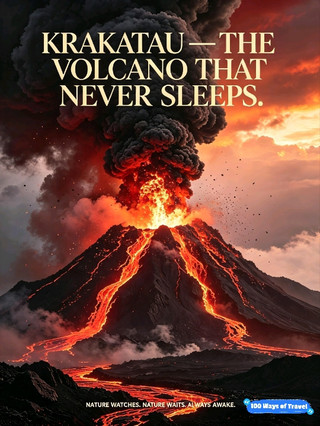🌋 KRAKATAU: THE VOLCANO THAT NEVER SLEEPS — NATURE WATCHES, NATURE WAITS. ALWAYS AWAKE.