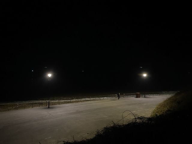 Saltburn at Night: Coastal Scene Under Stars