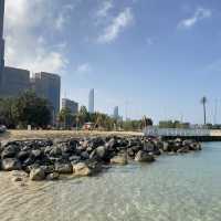 Nice hotel with a private beach in Abu Dhabi
