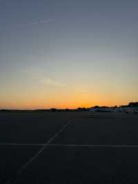 Sunset moment at Paris Airport