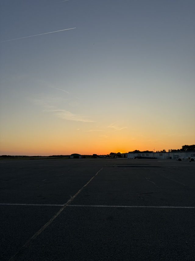Sunset moment at Paris Airport
