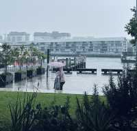 What is it like to visit Tung Lung Island on a rainy day?
