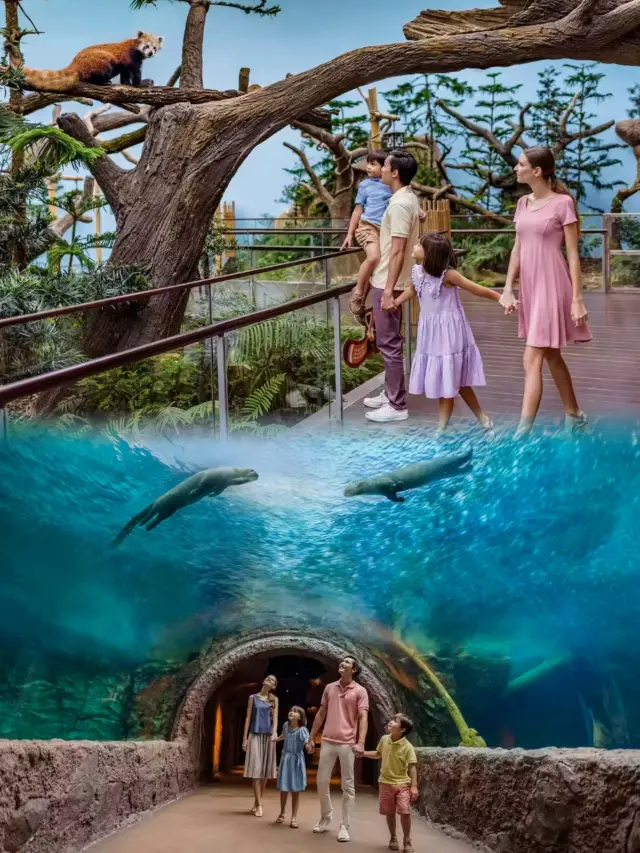 A large eco-park in Singapore that focuses on environmental protection and features a variety of animals.