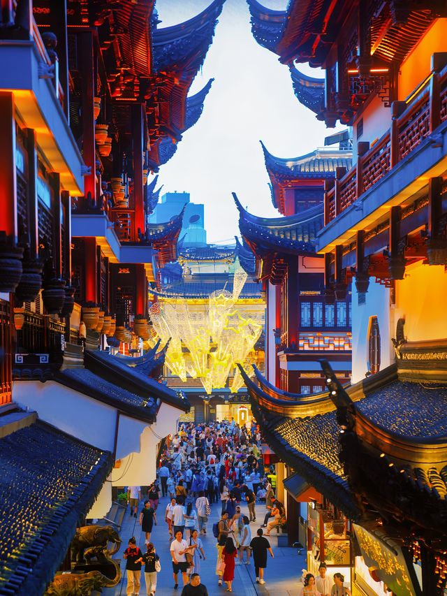 上海豫園中秋亮燈啦親身遊玩路線攻略。