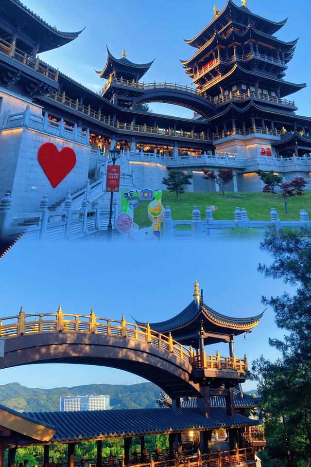 義烏最美的城市夜景 雞鳴閣