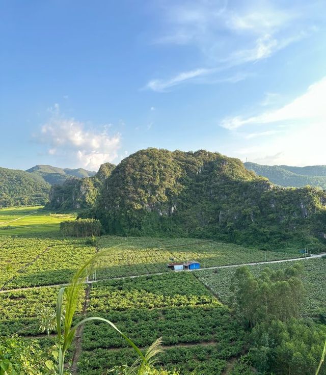 遠山晴空如畫境