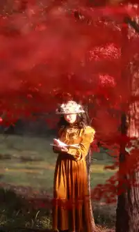 你在人潮擁擠的西湖邊,我在花開海上紅楓自由自在