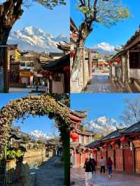 麗江古城記住這些位置‼️免費合拍日照金山
