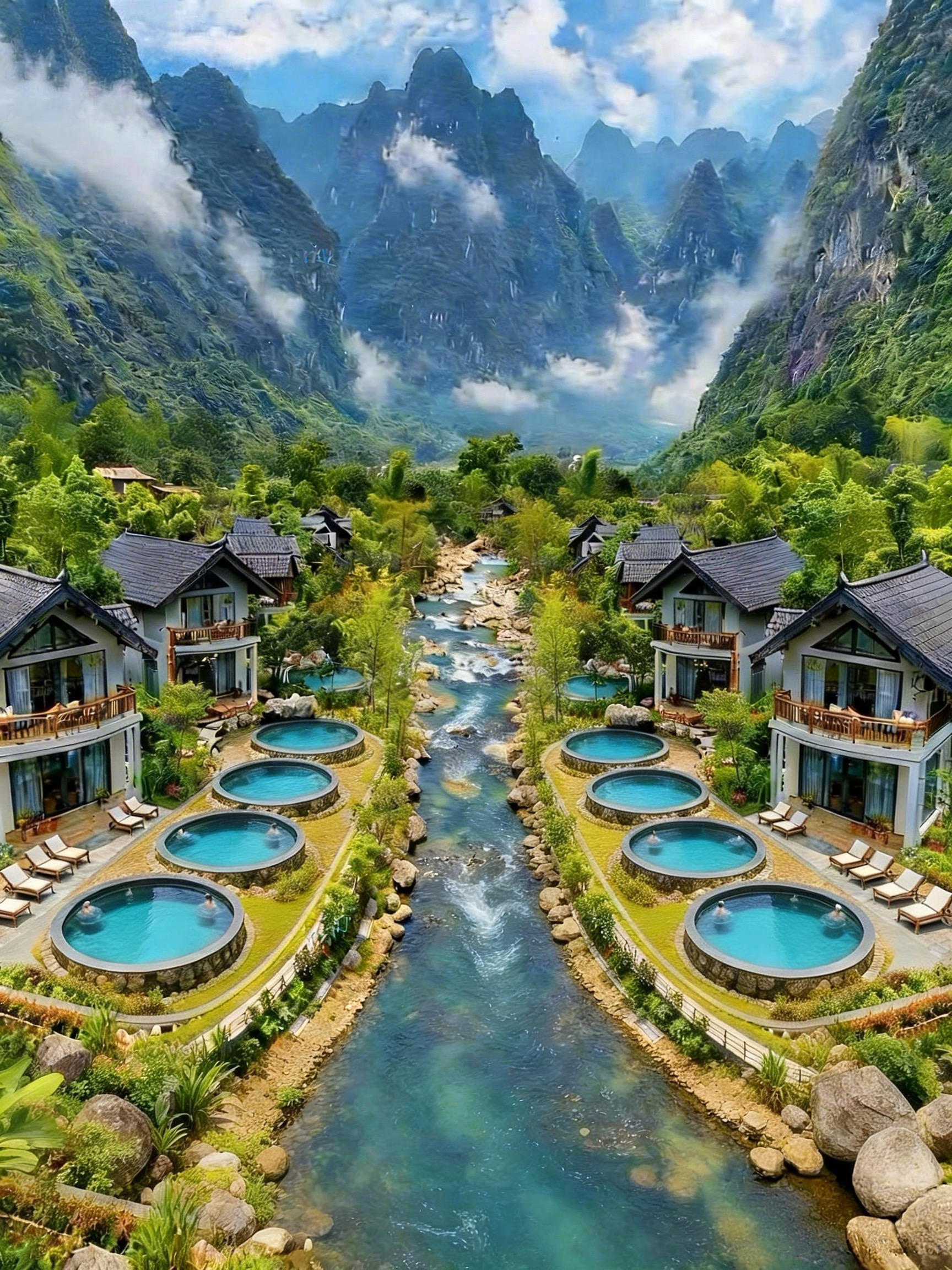 The Spring Festival calls for booking a private courtyard! The mountain hot springs are so comfortable, quickly plan your New Year gathering 😭! Qingcheng Mountain private hot spring villa, hide away in the bamboo forest to relax and unwind 🏡
Surrounded gently by a sea of bamboo and mist 🎋, the standalone courtyard comes with a private hot spring ♨️, quiet and undisturbed.
Soak in the warm private spring in the afternoon, looking up at the drifting clouds ☁️
——
📍 Location: Chengdu · Qingcheng Mountain
🚗 Transportation: About 1.5 hours drive from Chengdu, smooth and convenient all the way
✅ Suitable for: family reunion dinners, friends’ New Year parties, company team-building, parent-child vacations, all very fitting!
🏠 Multiple room types to choose from easily
• 🏡 2-bedroom 3-bed hot spring courtyard (2 pools): cozy trip for couples or small families
• 🏡 3-bedroom 5-bed hot spring courtyard (2 pools): comfortable stay with parents
• 🏡 4-bedroom 6-bed hot spring courtyard (4 pools): perfect for a few friends gathering
• 🏡 6-bedroom 9-bed hot spring villa (6 pools): lively New Year with the whole family
• 🏡 8-bedroom 12-bed hot spring villa (8 pools): enough space for team events
——
🀄️ On-site fun list
Automatic mahjong machine ready anytime 🀄️
KTV equipment with good sound quality 🎤
Pool table for friendly matches 🎱
Arcade games for nostalgic fun 👾
Lawn garden BBQ + stargazing 🎆
Fully equipped kitchen, perfect for hot pot and soup 🍲
——
🐼 Nearby walking recommendations
🔸 Panda Valley 🐼 12 minutes by car to see the national treasure
🔸 Jiezhi Ancient Town 🏮 10 minutes on foot for food and shopping
🔸 Qingcheng Front Mountain ⛰️ 8 minutes to the mountain gate for fresh air
🔸 Puzhao Temple 🍵 15 minutes by car for peaceful tea tasting
🔸 Dujiangyan 🌉 20 minutes to see the millennium engineering marvel
     