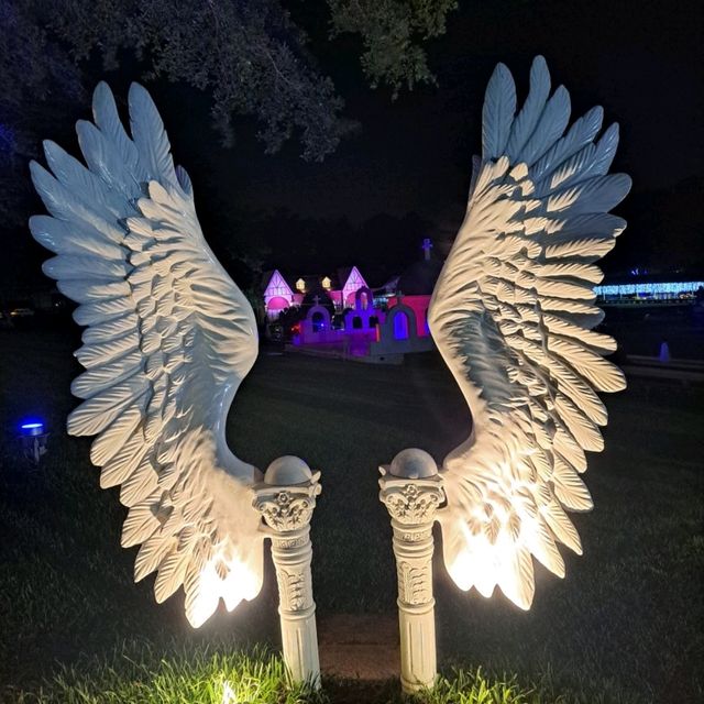 西湖渡假村夜晚夢幻光雕秀🌙🌠🌌