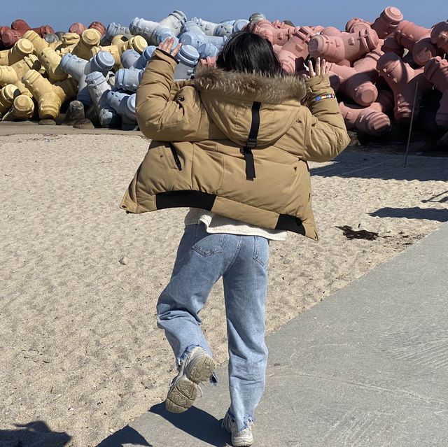 강릉 무지개방파제가 유명한 “사근진해변” 전망대 ⭐️