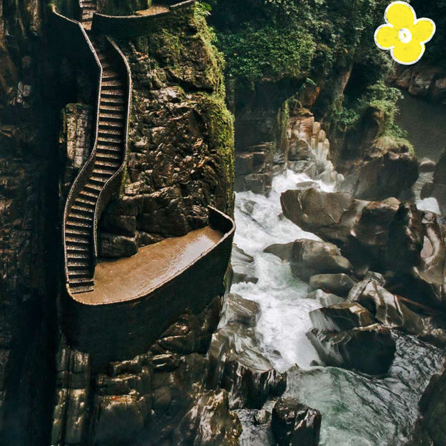 Amazing Agoyan waterfall, Ecuador