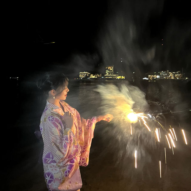 유카타 입고 보는 하나비🎇