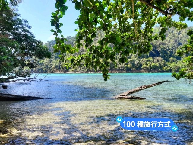 亞庇沙比島跳島遊: 碧海藍天，海水清澈，適合浮潛