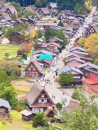 秋高氣爽的白川鄉