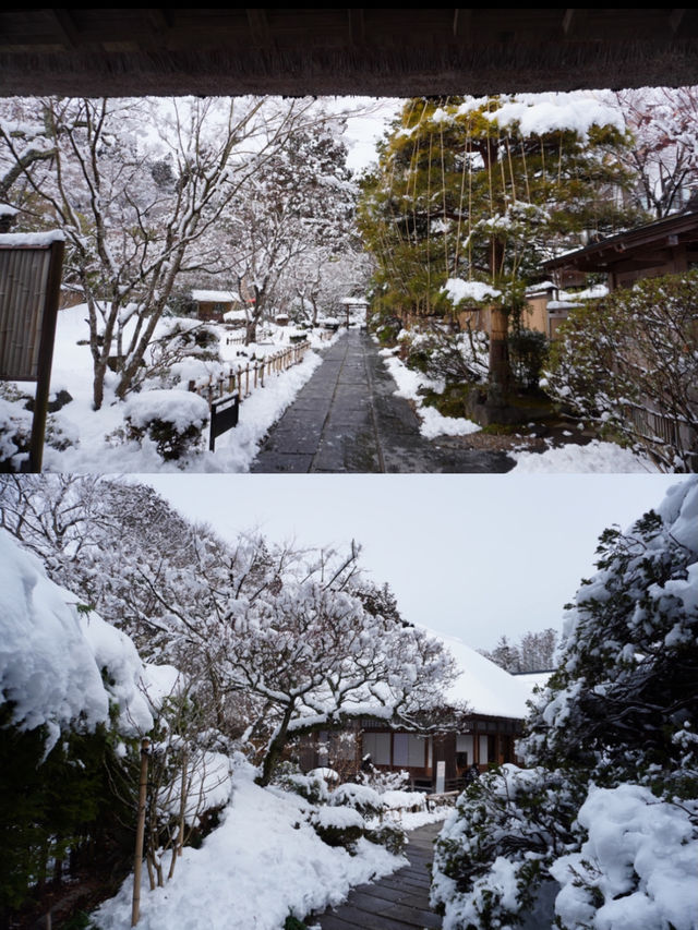 【宮城×冬の旅】詫び寂びを感じる庭  丸窓から見える春夏秋冬の景色