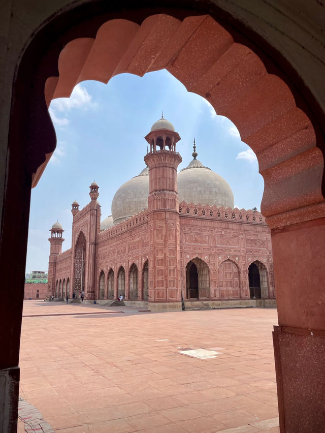 A pink majestic mosque