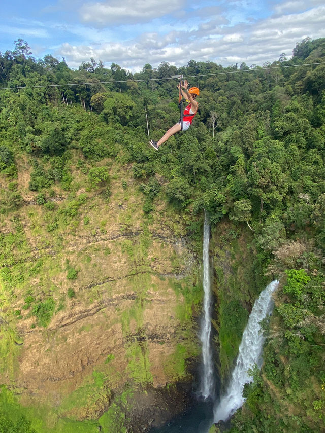 Coffee Zipline in Pakse, excited experience 