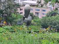 Golden blooms light up Benjakitti Park 