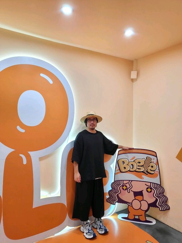 귀여운 라면 전시회가 있는 익산 보글하우스