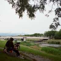 ปั่นจักรยานเลียบแม่น้ำ Kamo ,Kyoto