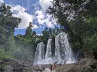 Cooling off at the magnificent Kulen Waterfall! 💦 Pure bliss in Siem Reap.
