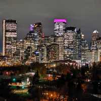 Breath-taking night scene at Calgary