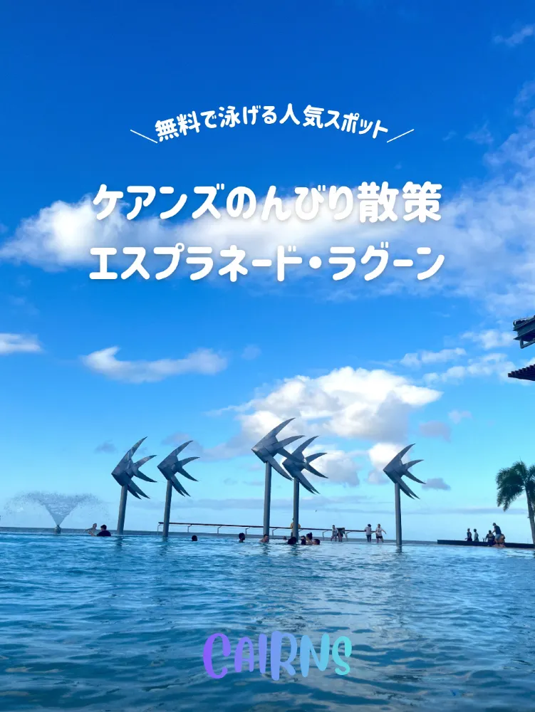 【ケアンズおすすめスポット🇦🇺】無料で入れるプールがすごい🌊✨