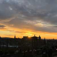 Gorgeous sunset on Calton Hill