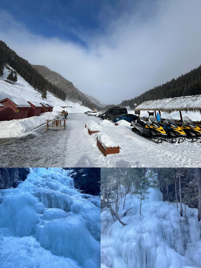 藍冰瀑布絕美雪景