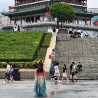 Xi'an delights: Drumtower from a rooftop, terracotta warriors and streetfood