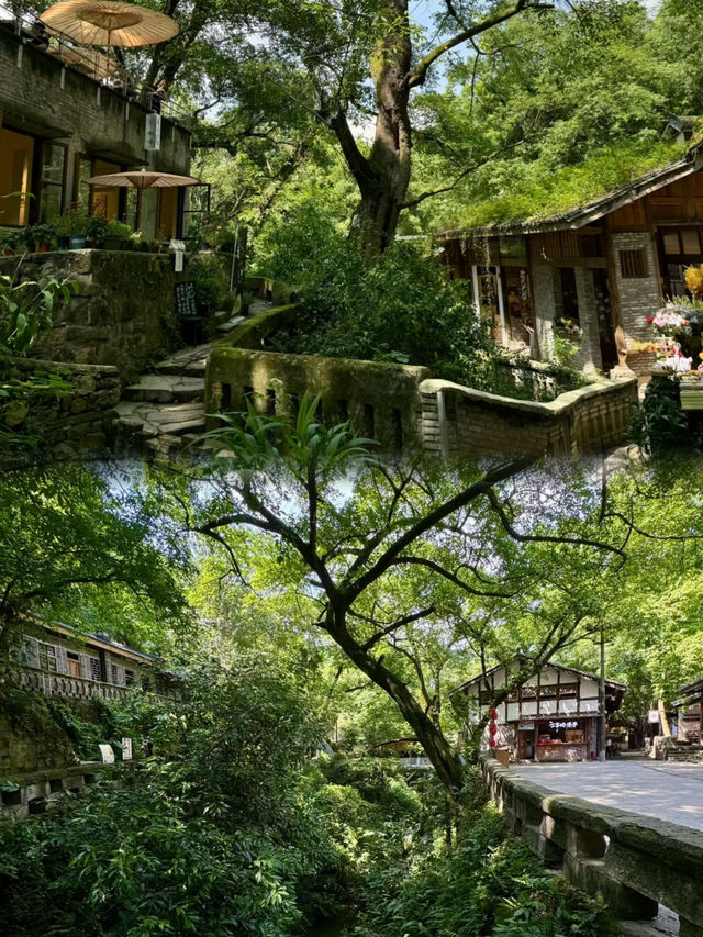 這個古村在縉雲山脈下，嘉陵江邊，依山而建，是典型的重慶山城地