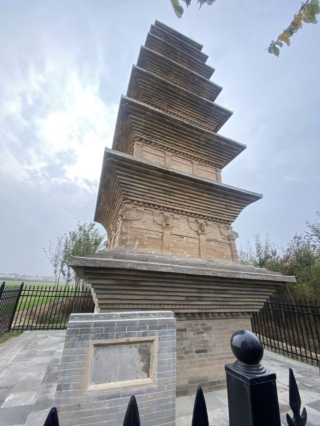 臨猗閭原頭永興寺塔|莊稼地裡的古塔