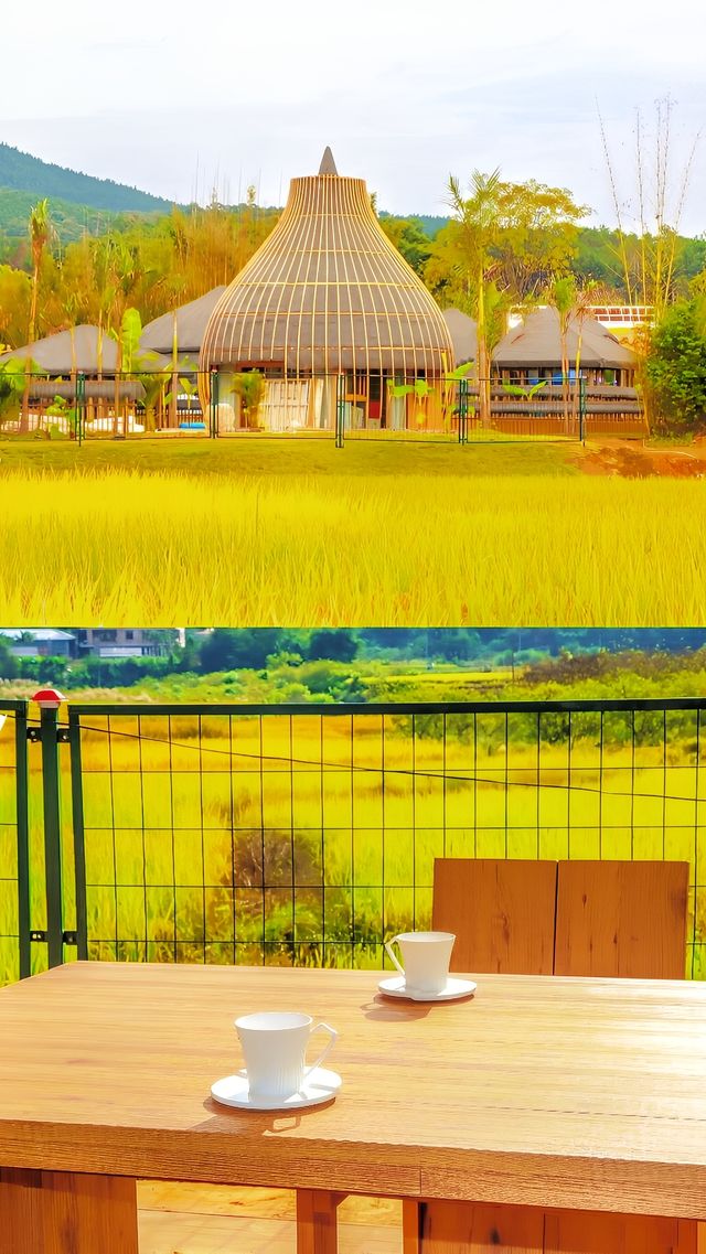 韶關版蘑菇屋落日下的溫泉瑤浴