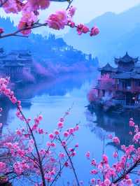 重慶酉陽桃花源春日仙境